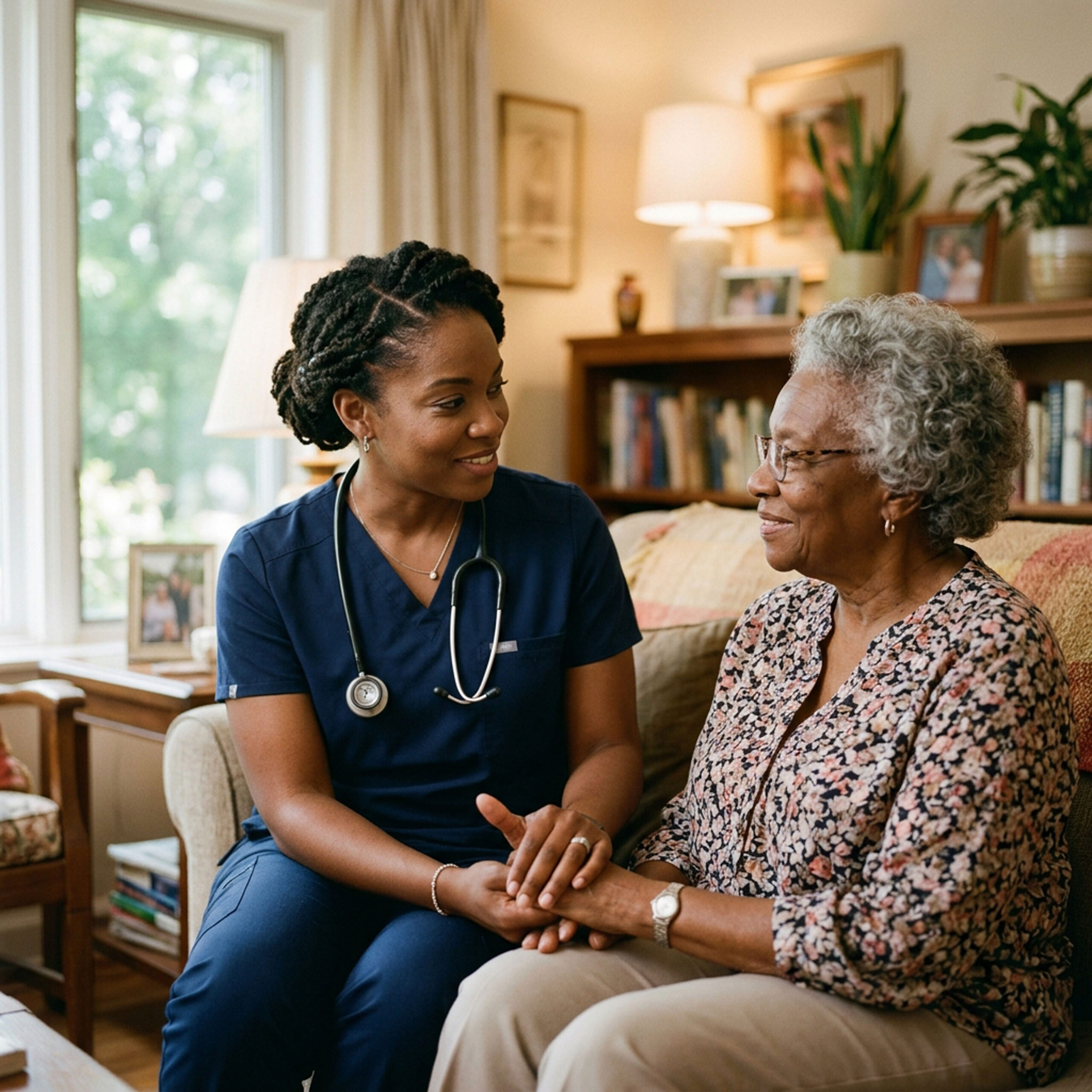 Sonya Cavers, MSN, RN tending to patient